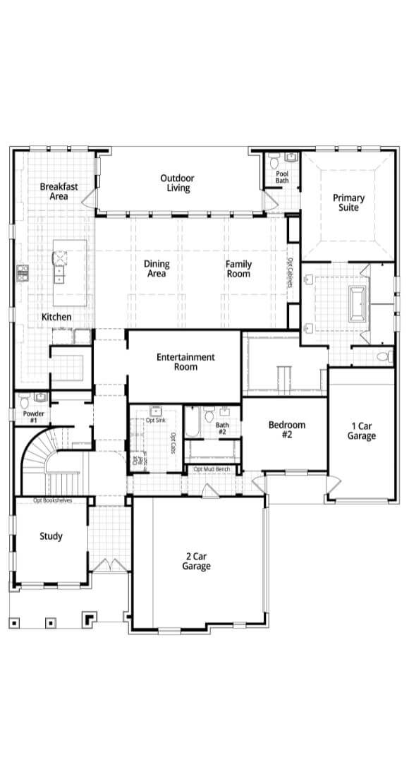 Highland Homes Plan Varese Floorplan 1 in TGF