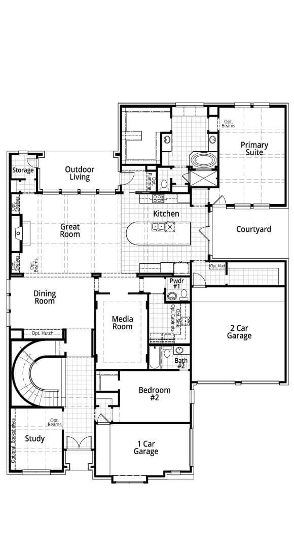 Highland Homes Plan 608 Floorplan 1 in TGF