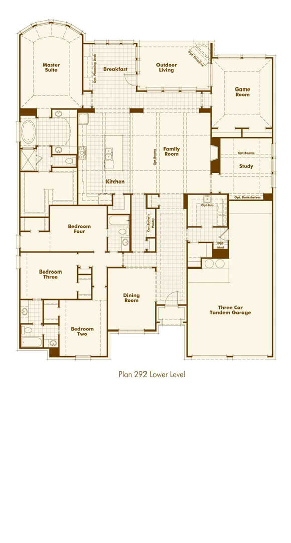 Highland Homes 292 Floorplan in The Grove Frisco