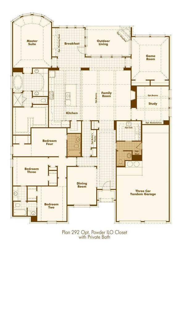 Highland Homes 292 Floorplan in The Grove Frisco