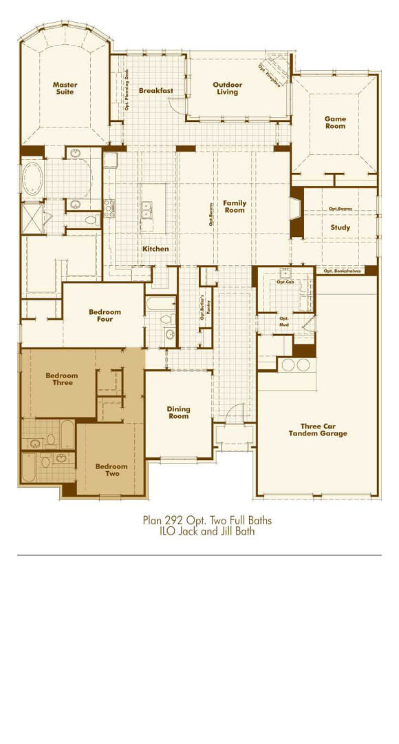 Highland Homes 292 Floorplan in The Grove Frisco