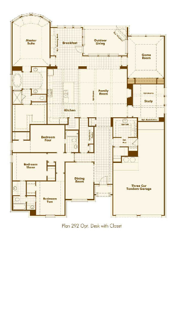 Highland Homes 292 Floorplan in The Grove Frisco