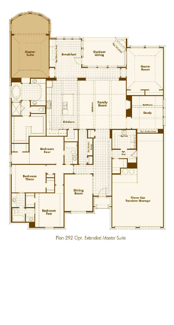 Highland Homes 292 Floorplan in The Grove Frisco