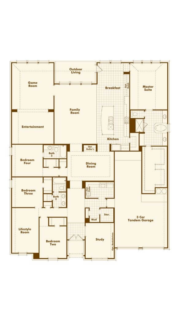 Highland Homes Plan 274 Floorplan in The Grove Frisco