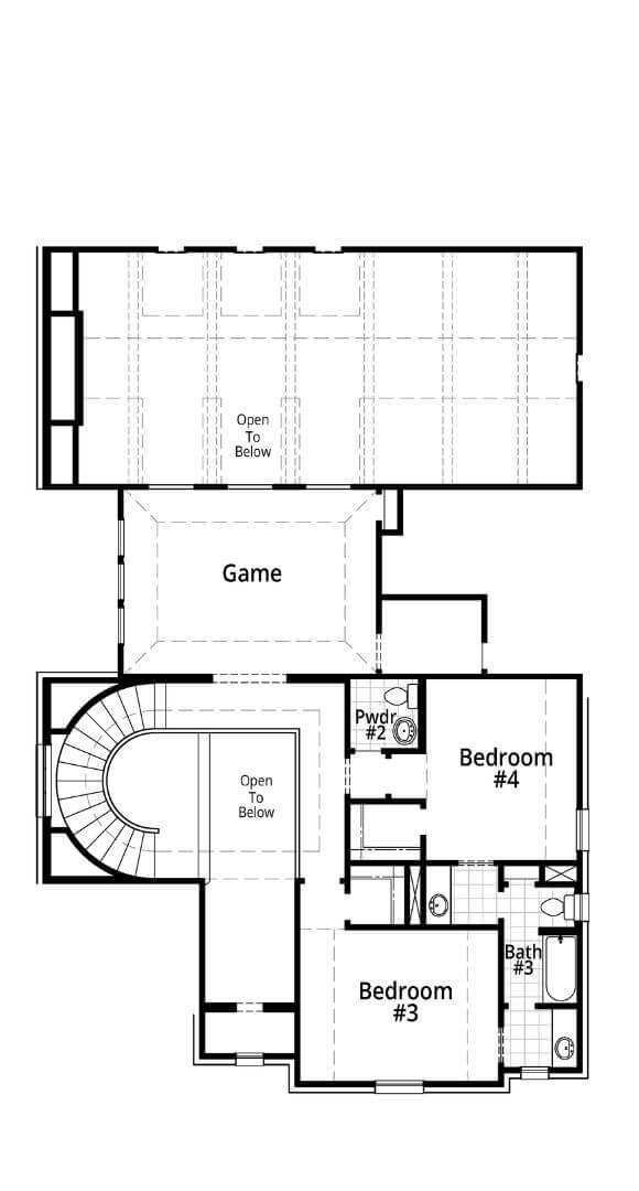 Highland Homes Plan 608 Floorplan 2 in TGF