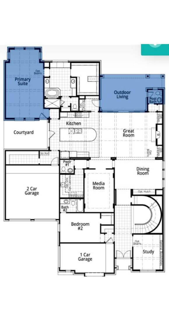 Highland Homes Lucca Plan in the TGF